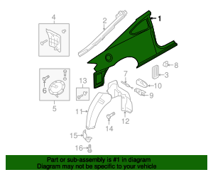 2003-2008 Hyundai Tiburon Quarter Panel 71503-2CB00 | OEM Parts Online