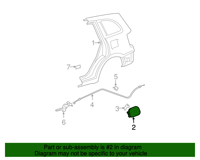 Genuine Toyota 77350-42060 Fuel Filler Opening Lid Assembly