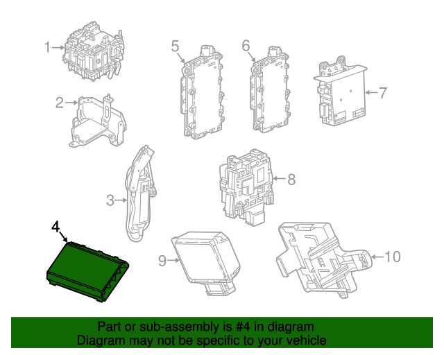 20172018 Cadillac CT6 Battery Control Module 24298594