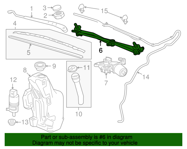 thumbnail image 2 of MotorKing Windshield Wiper Linkage For Chevrolet Cruze 2011-2016 & Cruze Limited 2 of 4
