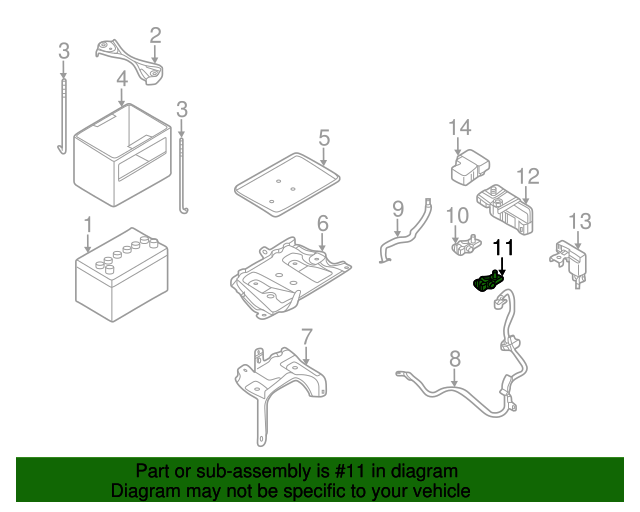NISSAN OEM-Battery Terminal-Negative 243407999B