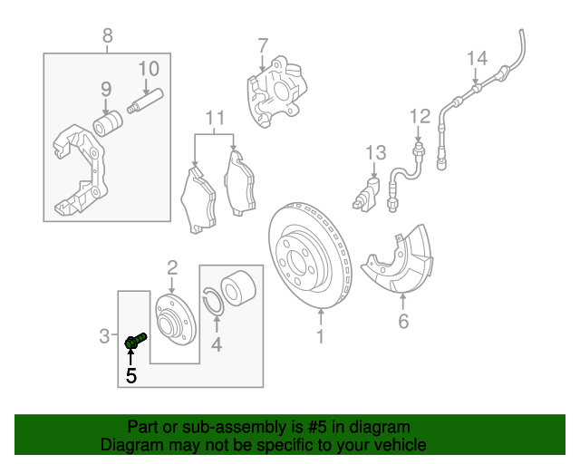 19992006 Audi Axle Bolt 4A0407643A Genuine Audi Parts