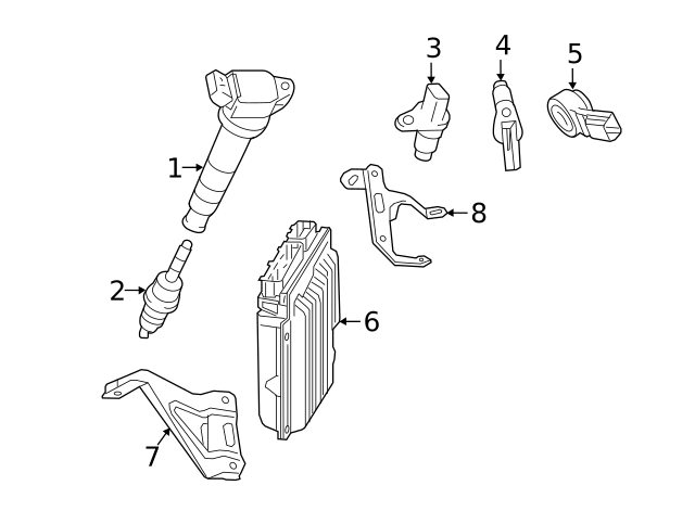 89667-48170 - ECM Front Bracket - 2018-2022 Lexus RX350L | My L Parts