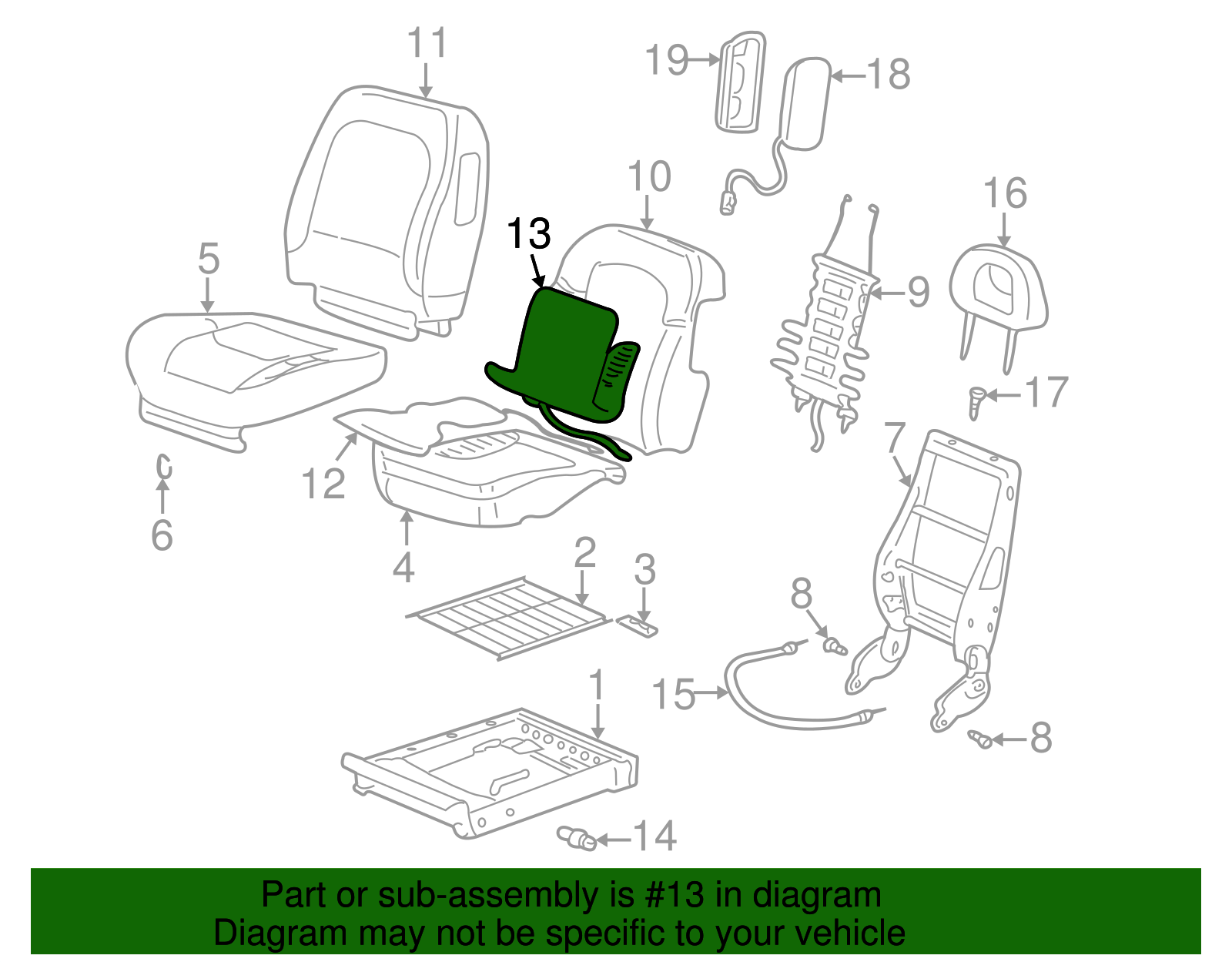 Seat Heater - Buick (89044323)