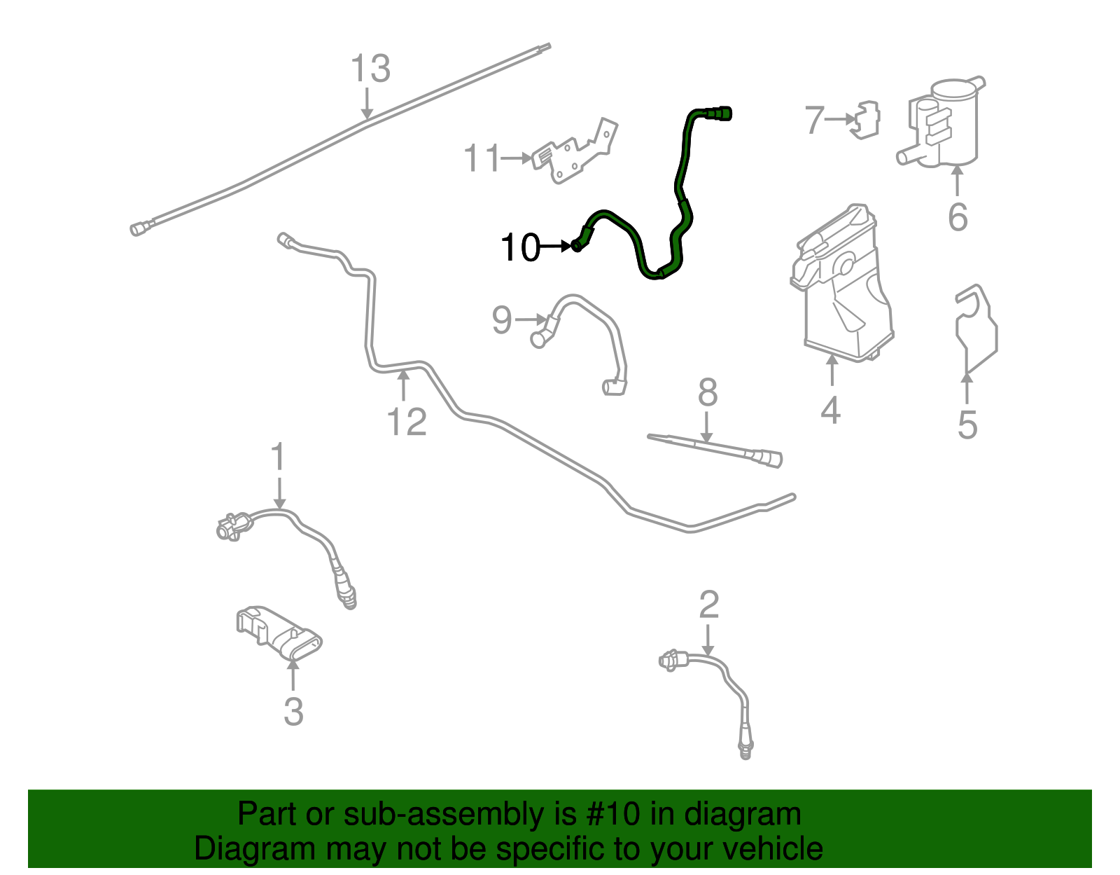 Fuel Tank Filler Vent Hose - GM (94714768)
