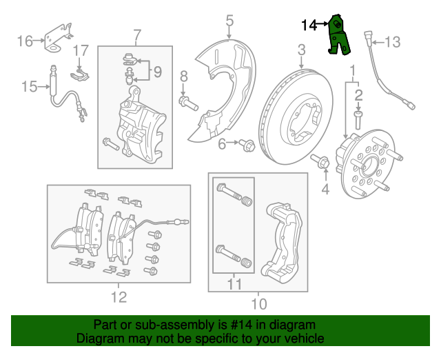 20152018 Ford OEM ABS Sensor Mount Bracket BK2Z14A163A Ford Parts
