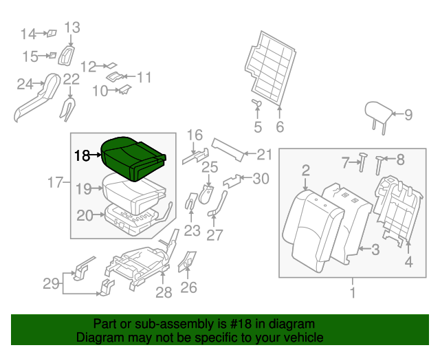 2009 Kia Borrego Seat Cover 89260 2J120ACH QuirkParts