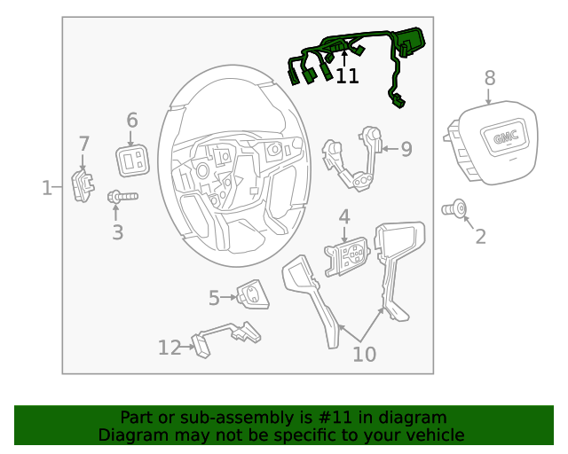84648582 Steering Wheel Horn Switch Wiring Harness 20202022 GM Chevrolet Parts Direct