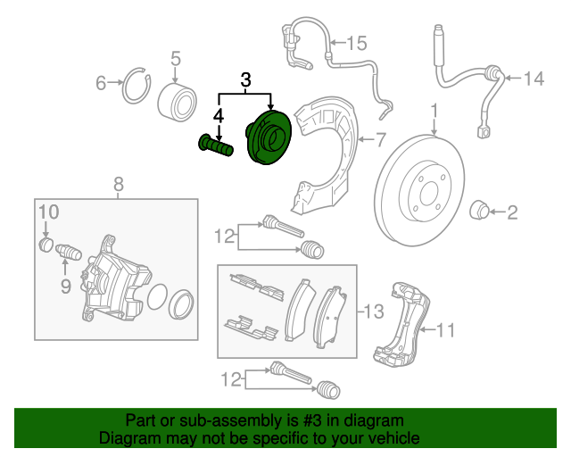 2012-2022 GM Wheel Hub and Bearing Assembly 13588470 | OEM Parts 