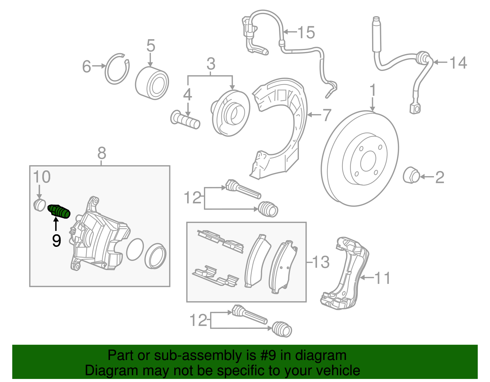 Front Brake Bleeder Valve Kit with Bleeder Screw - GM (93172175)