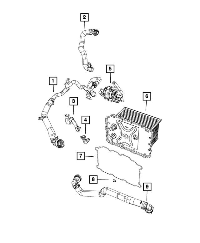 2019 Jeep Cherokee Radiator Inlet Hose 68251843AC My Mopar Parts