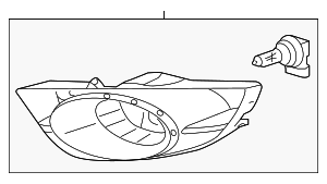 thumbnail image 2 of Driver Side Front Fog Light Assembly With Bulb & Bezel For Honda Fit 2009-2011 – Replaces 33951TK6305 2 of 4