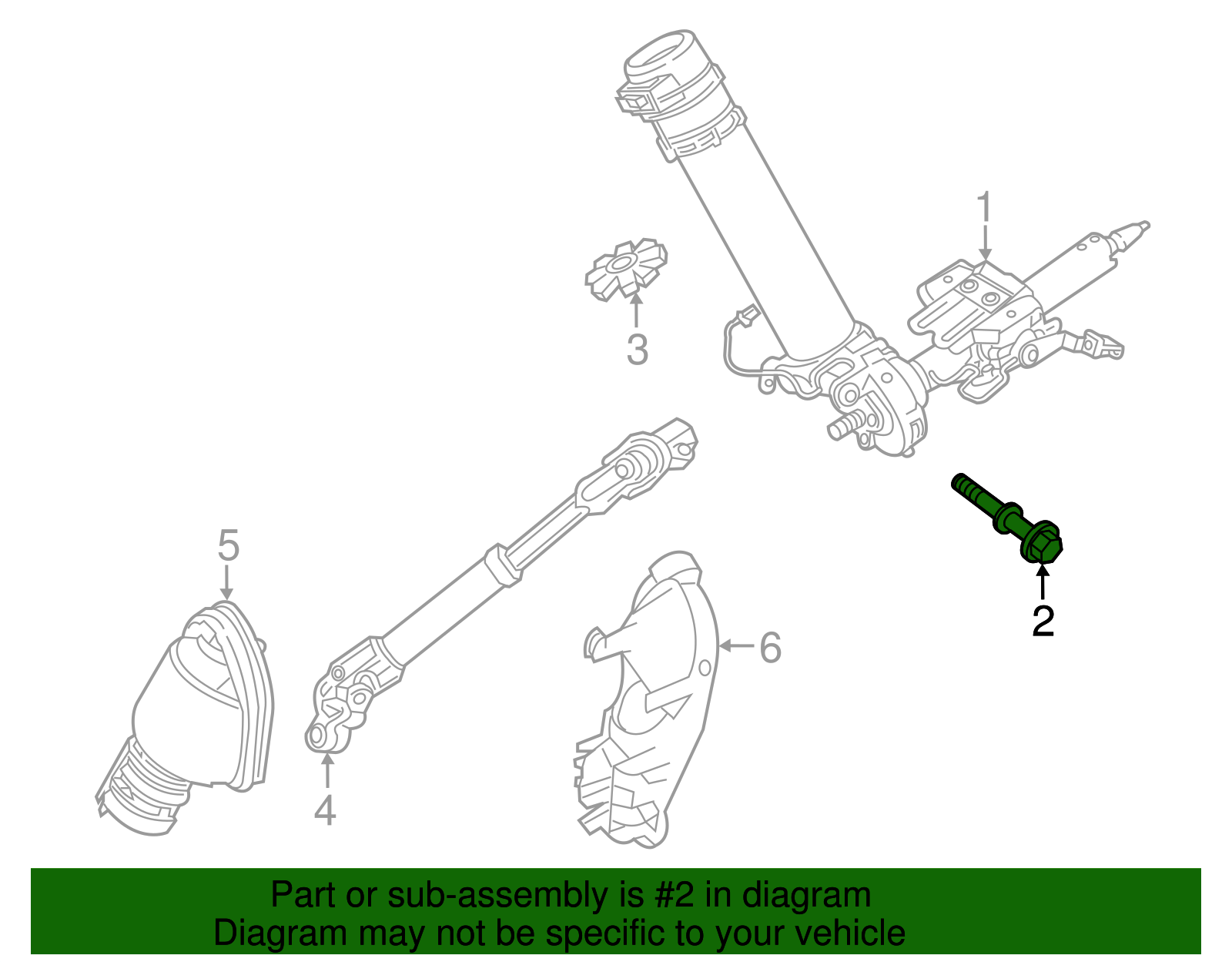 Column Assembly Mount Bolt - Scion (90119-A0362)
