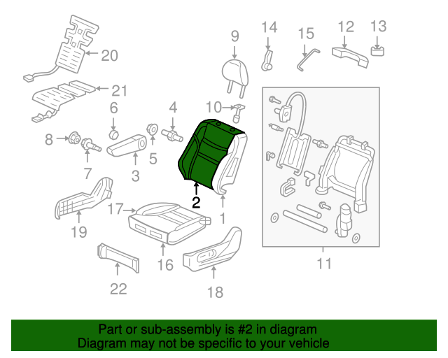 20082010 Honda Odyssey Cover Set, R Trim *NH598L* (Side Airbag) (Atlas