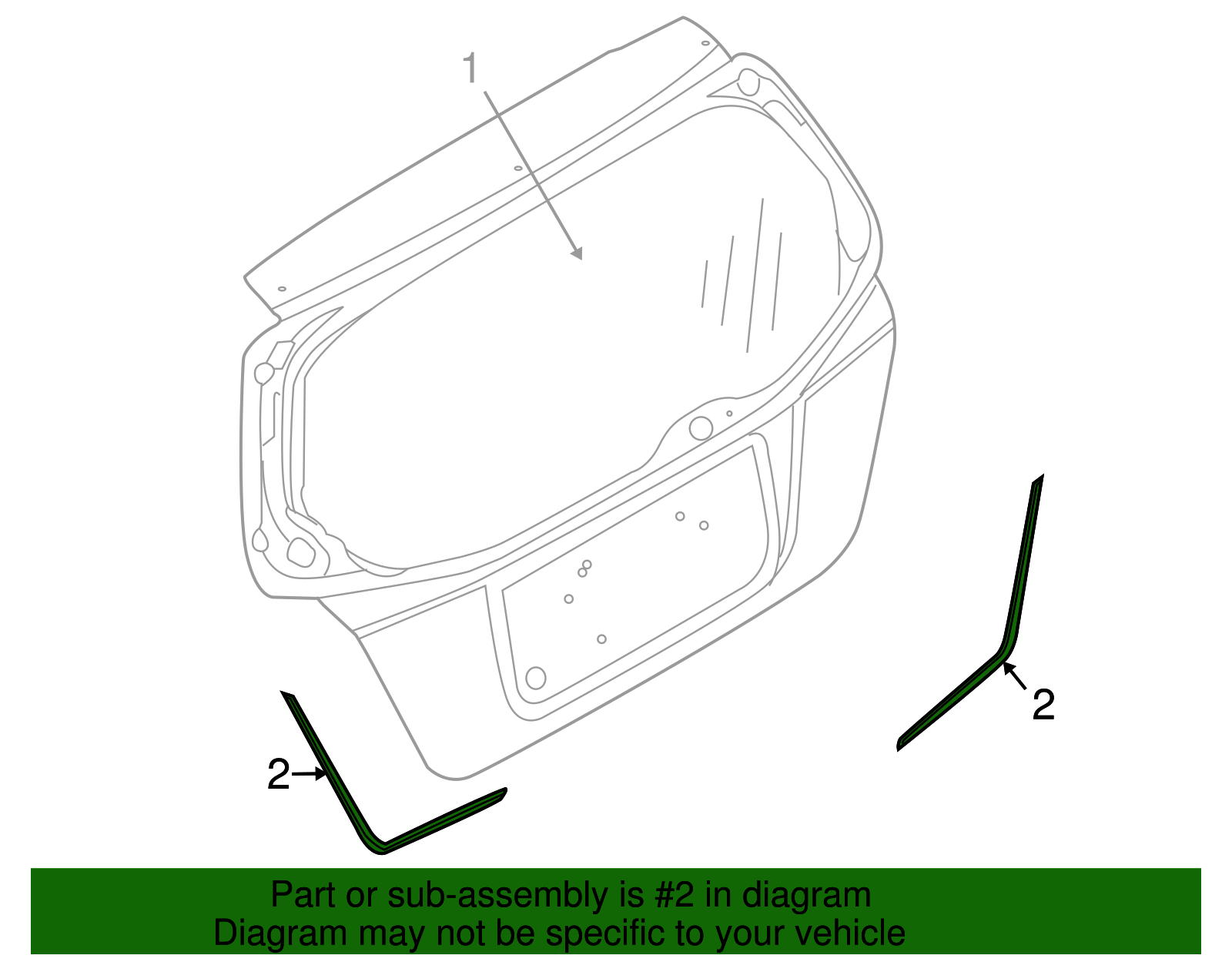 Liftgate Window Reveal Molding - GM (96541148)