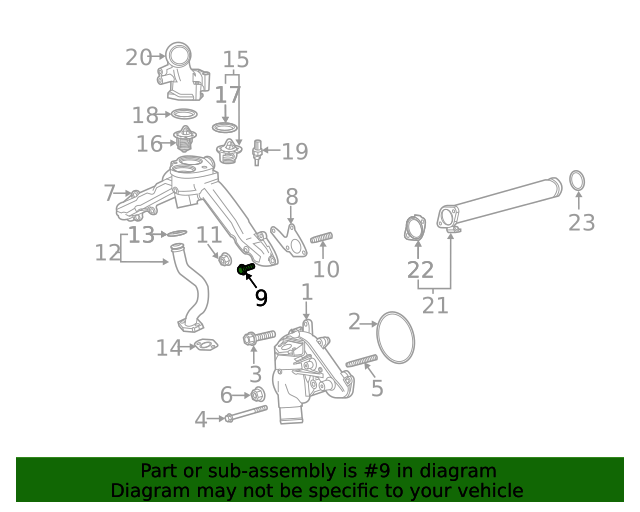 11589001 GM Engine Coolant Thermostat Housing Bolt GM Parts Store