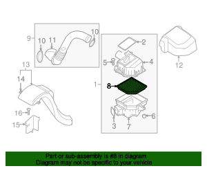 30680293 - Air Filter 2007-2014 Volvo XC90 | AutoNationParts.com