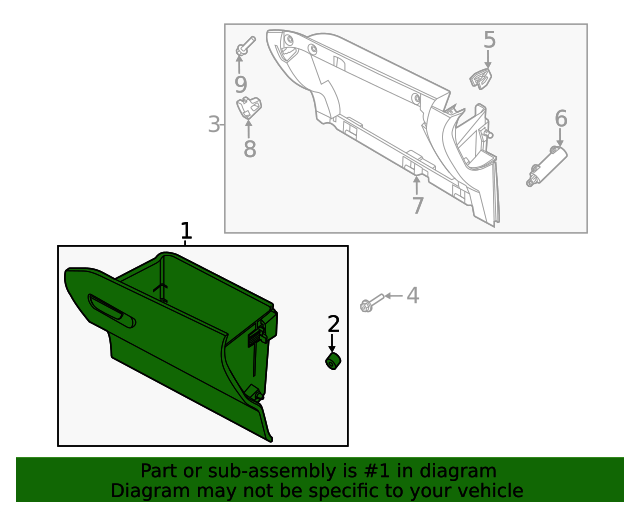 20202021 Ford Escape Glove Box LJ6Z7806010AA