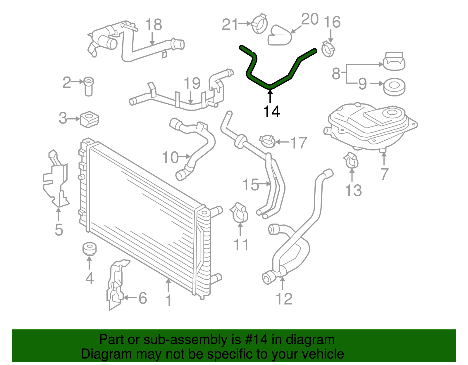 Hose - Volkswagen (8D0-121-107-M)
