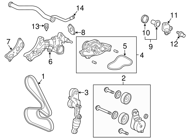 56992-R70-A01 - Serpentine Belt 2005-2011 Honda | Honda Parts HQ
