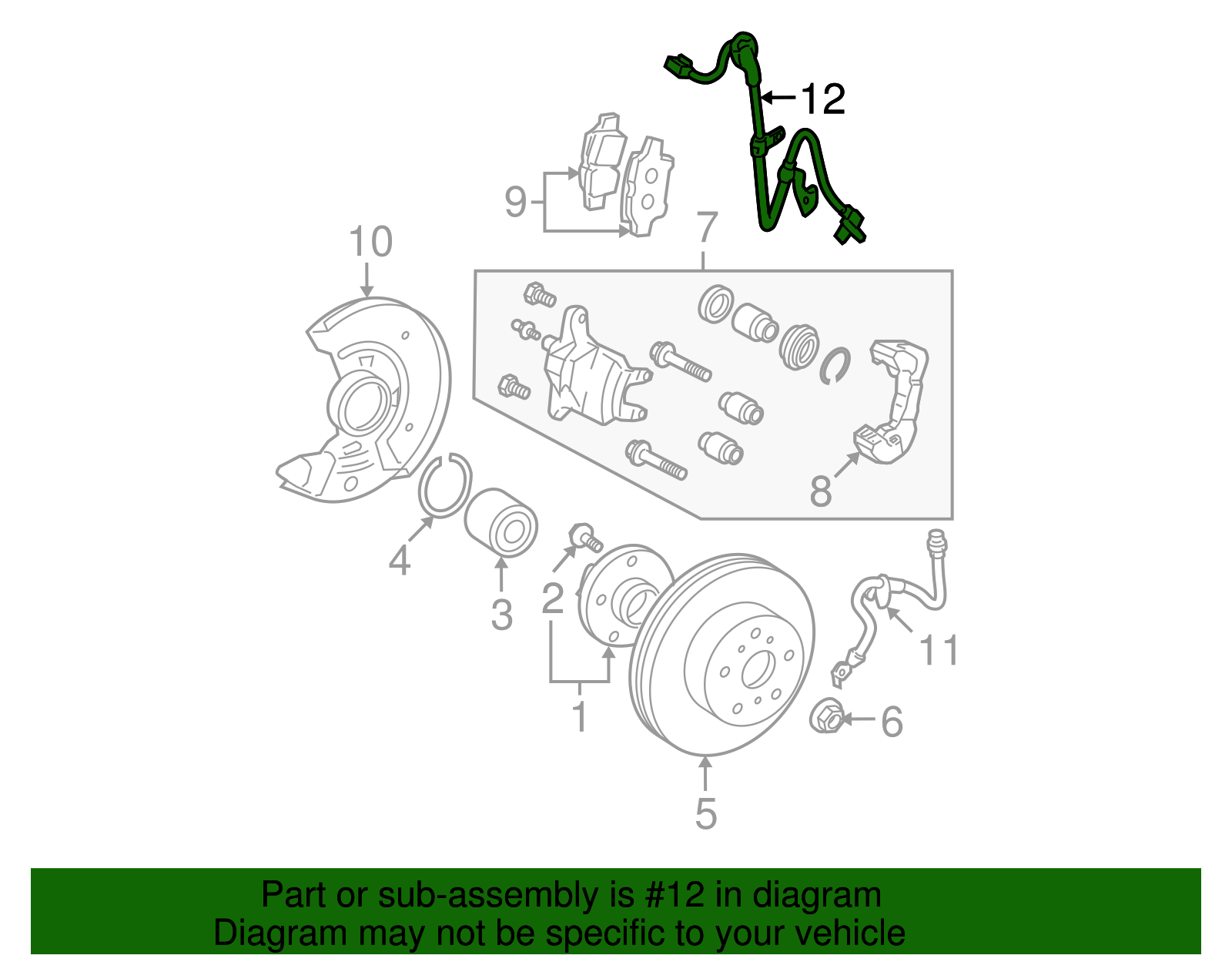 Front Speed Sensor - Toyota (89543-52030)