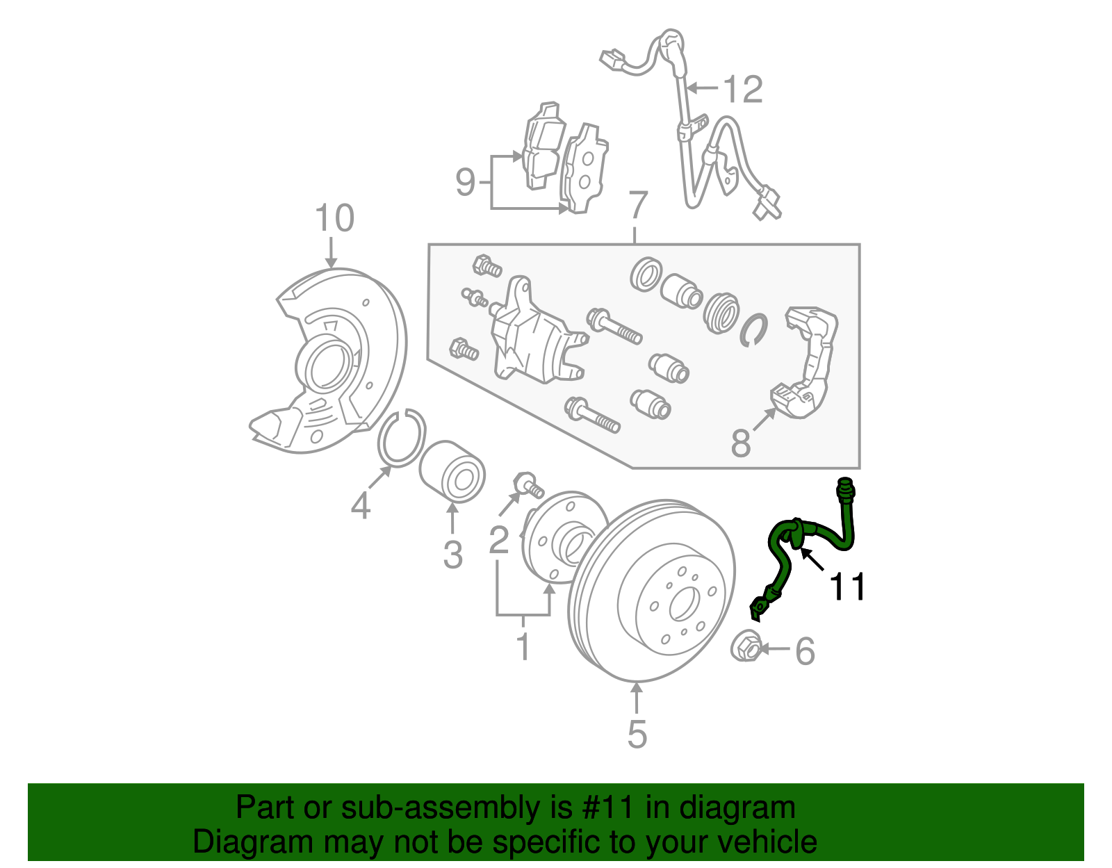 Brake Hydraulic Hose - Scion (90947-02E07)
