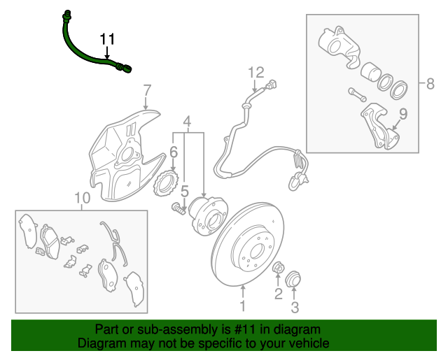 19942005 Mazda Miata Brake Hose NA7543820A
