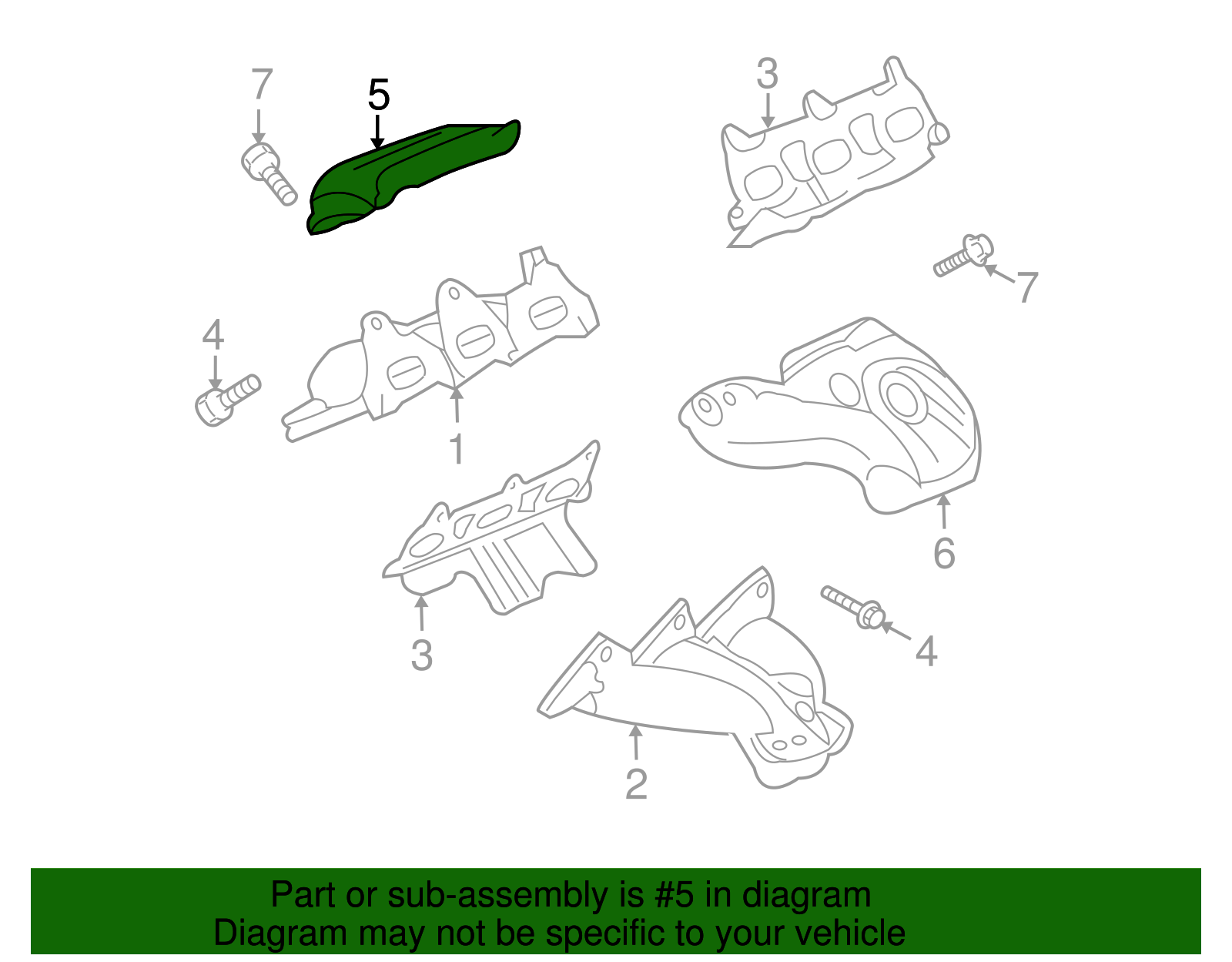 Passenger Side Exhaust Manifold Heat Shield - GM (12591291)