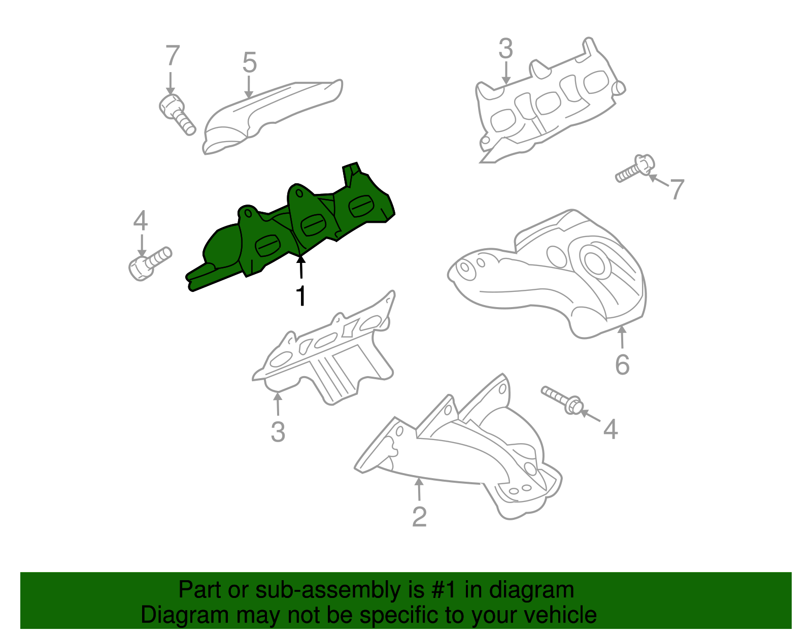 Passenger Side Exhaust Manifold - GM (12588987)