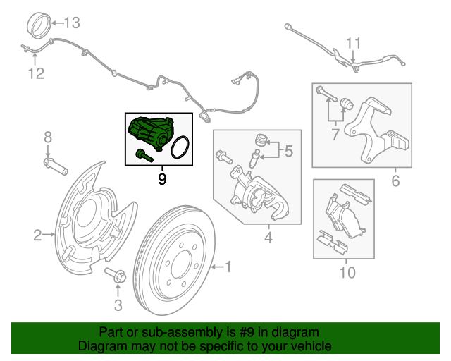 20192021 Ford F150 OEM Parking Brake Actuator KL3Z2B712A OEM Ford