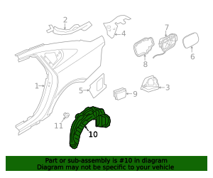 Wheel Arch Liner 32392133 | OEM Euro Parts