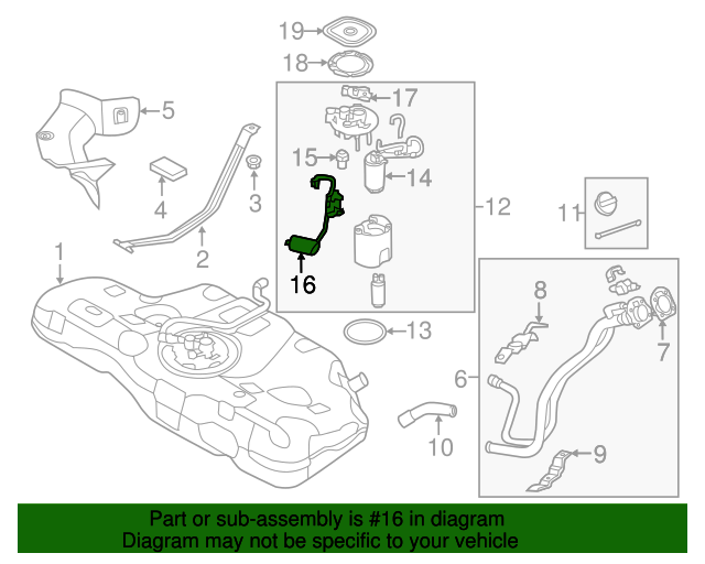944603X500 Fuel Gauge Sending Unit 20112016 Hyundai World OEM