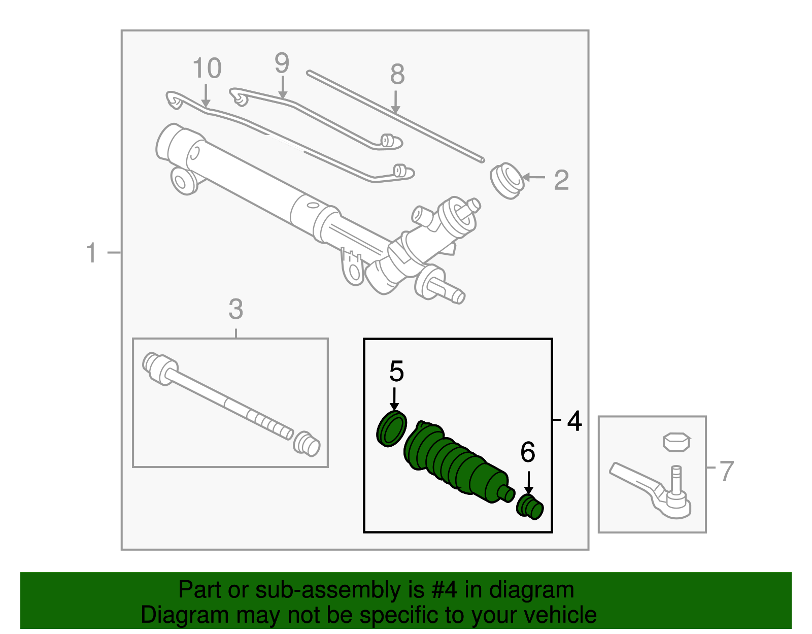 Rack and Pinion Boot Kit with Clamps - GM (88967175)