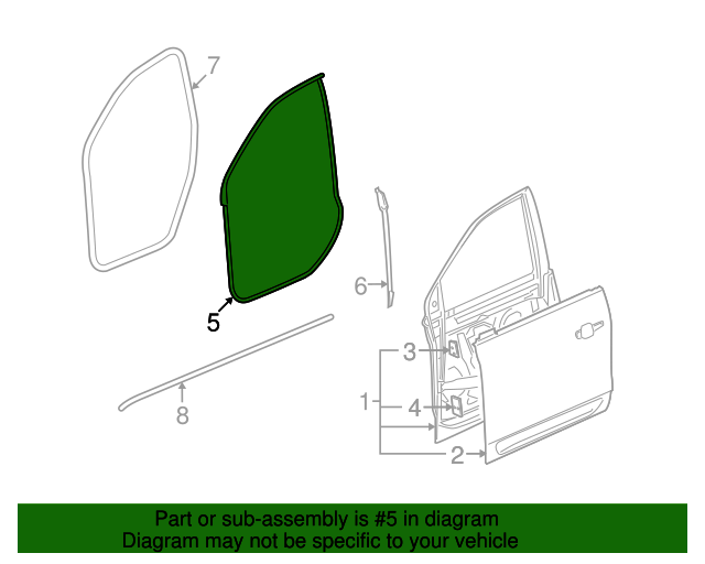 20102017 Buick Enclave Door WeatherStrip Passenger Side (RH
