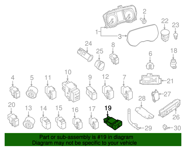 20162023 Nissan Hazard Switch 25290EZ00A Courtesy Parts