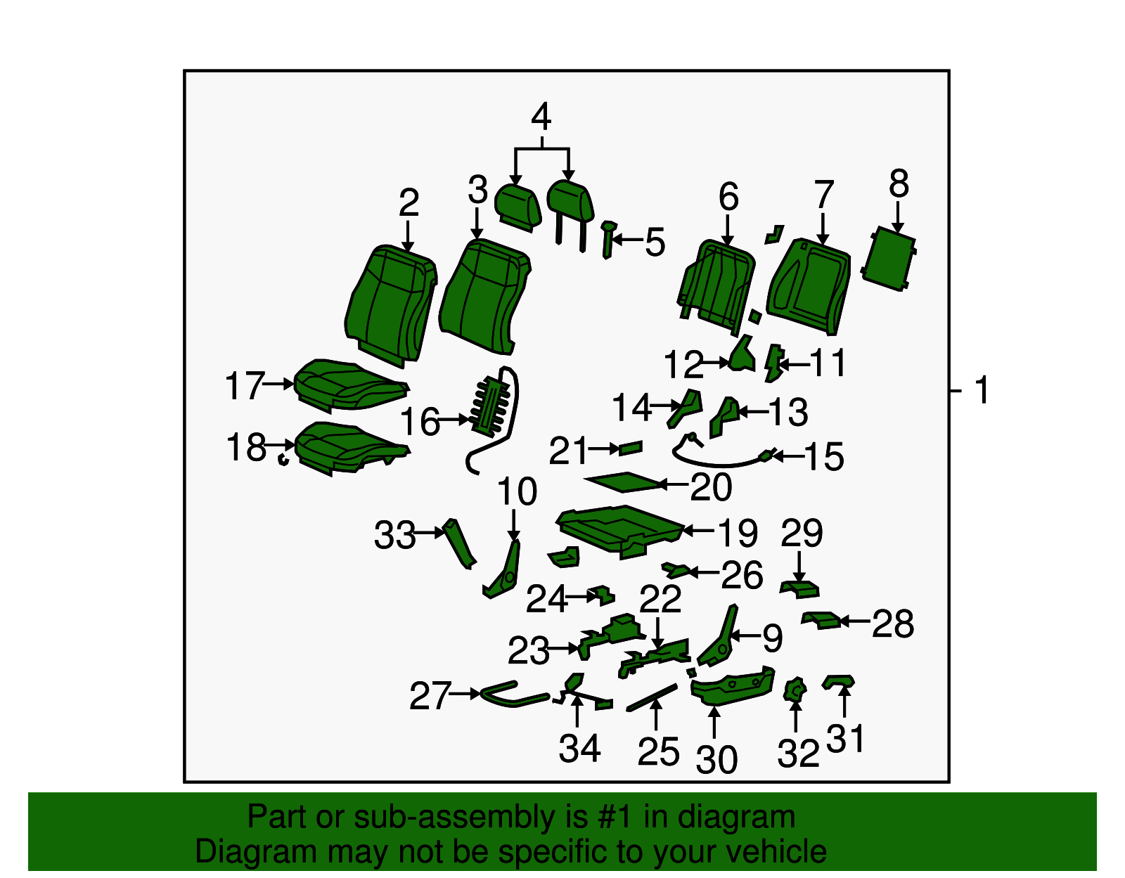 Seat Assembly-Drvr *Left Cashmere - GM (25832690)