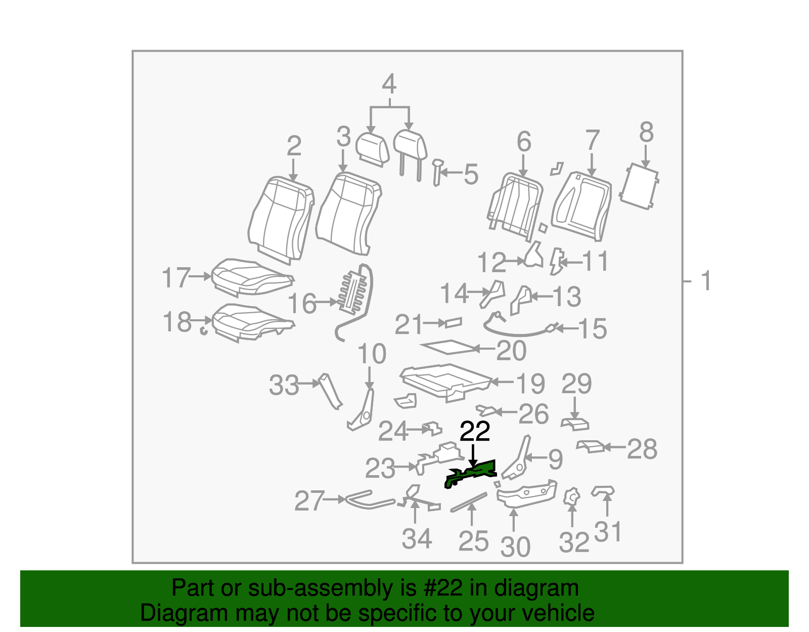 Driver Seat Adjuster - GM (10388137)