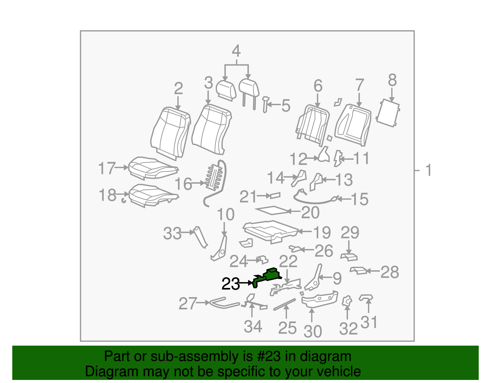 Driver Seat Adjuster - GM (89041464)