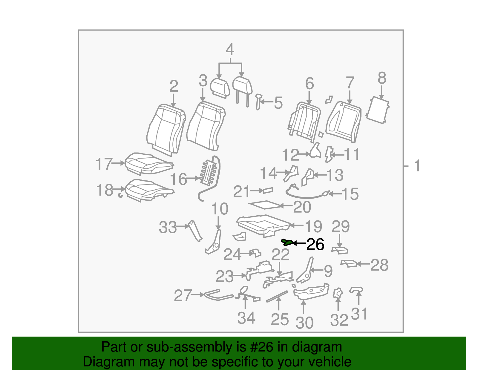Front Seat Lumbar Support Actuator - GM (12479591)