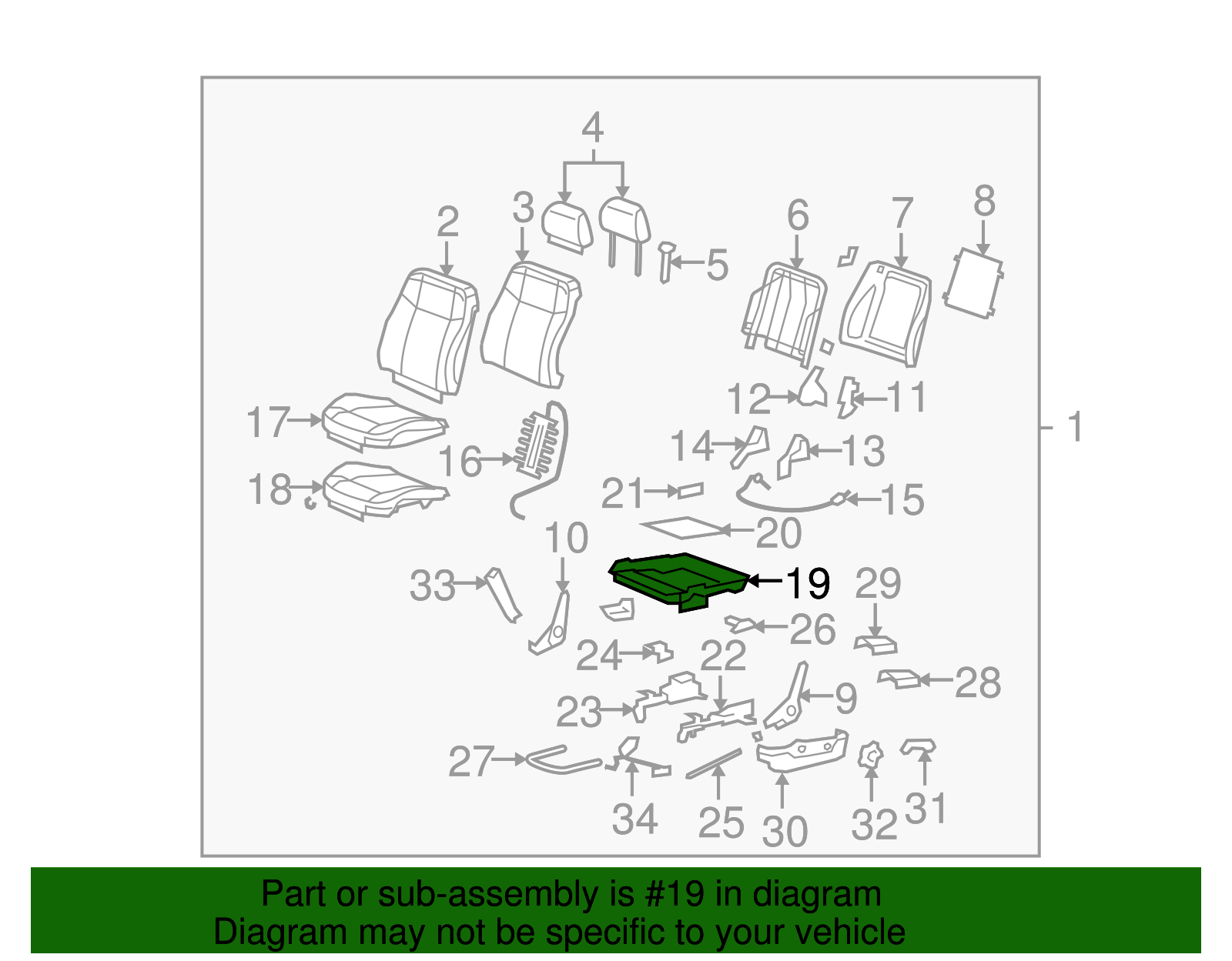 Front Seat Cushion Frame - GM (25971447)