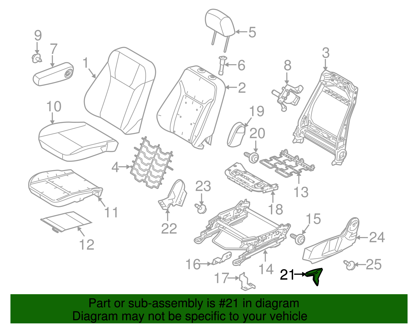 LH Left Driver Seat Back Recliner Adjuster Handle Black for 2012