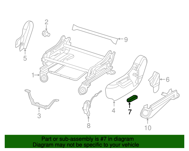 20112022 Dodge Durango Recline Handle Driver's Side (LH) 1UP01DX9AA