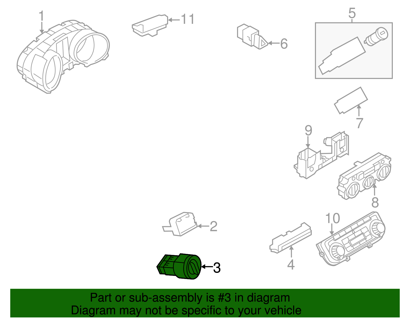 Headlamp Switch 3C8-941-431-K-XSH
