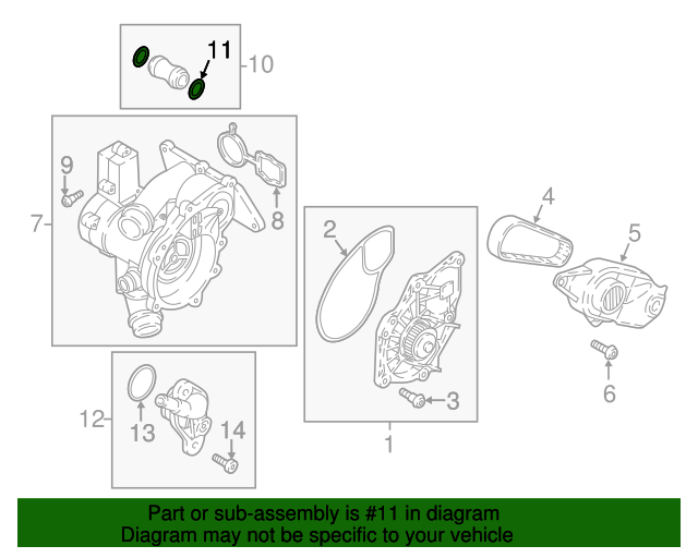 WHT-004-973 - Engine Coolant Pipe O-Ring 2015-2023 Audi | Audi OEM Parts