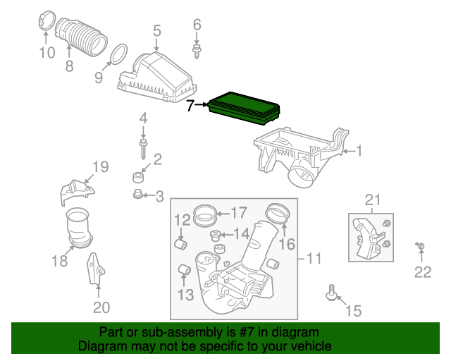 20072008 Acura TL Element Assembly, Air Cleaner 17220RDAA10