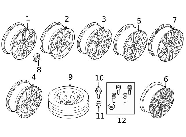 2017-2023 Volvo Plastic Caps For Locking Wheel Bolts 31664348 | Genuine ...