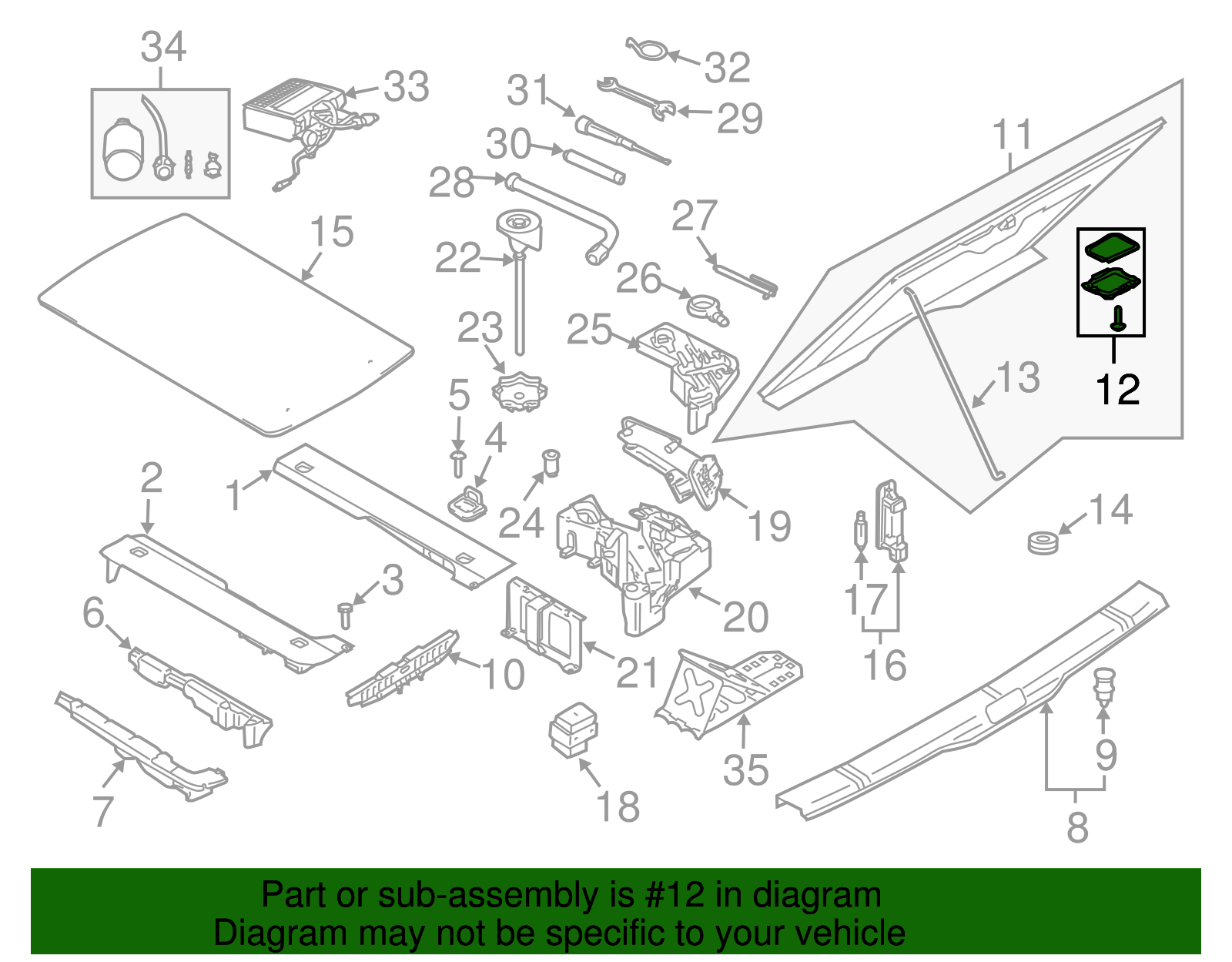 Pull Handle - Volkswagen (7L0-864-115-7G8)