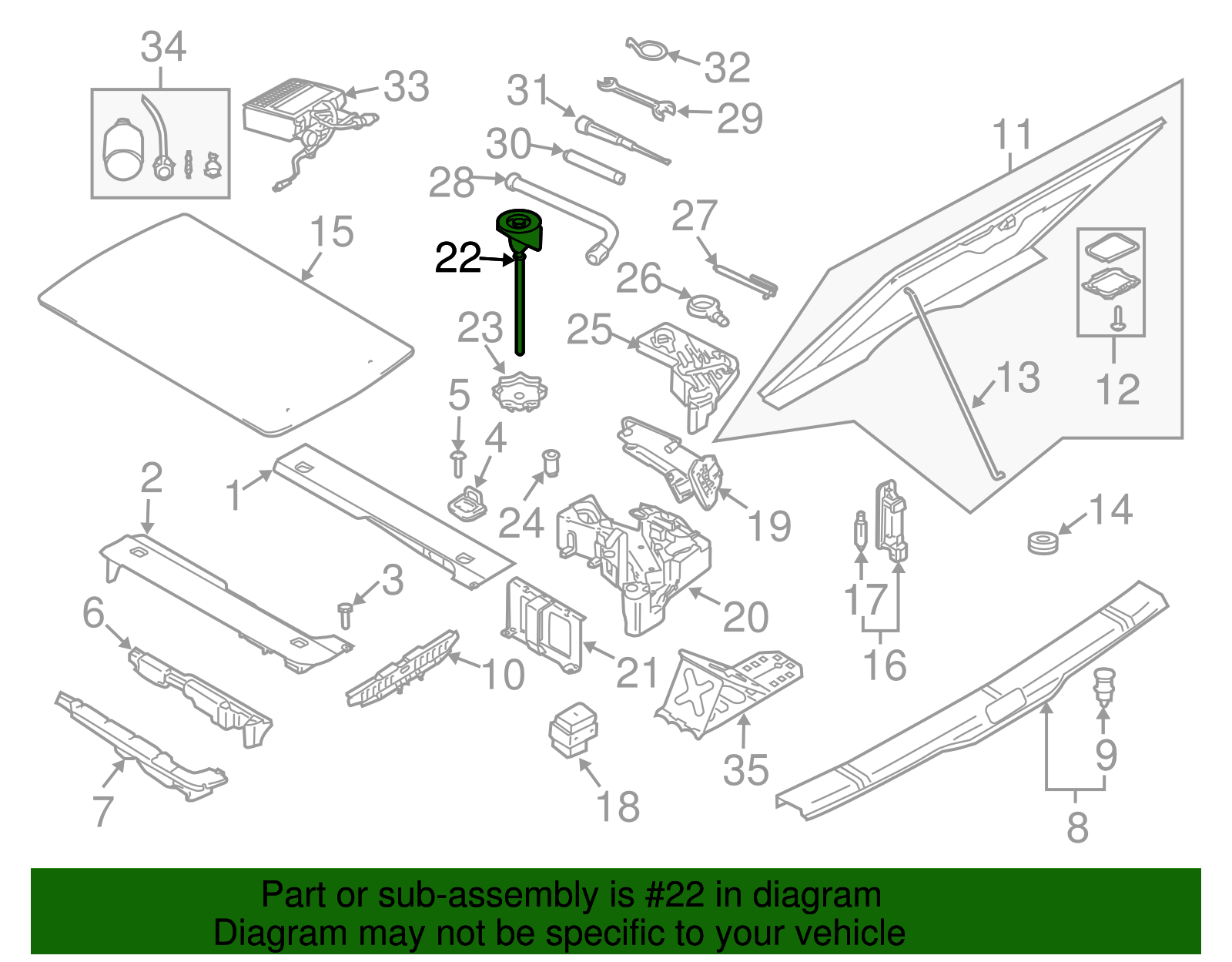Mount Bolt - Volkswagen (7L0-601-233-B)
