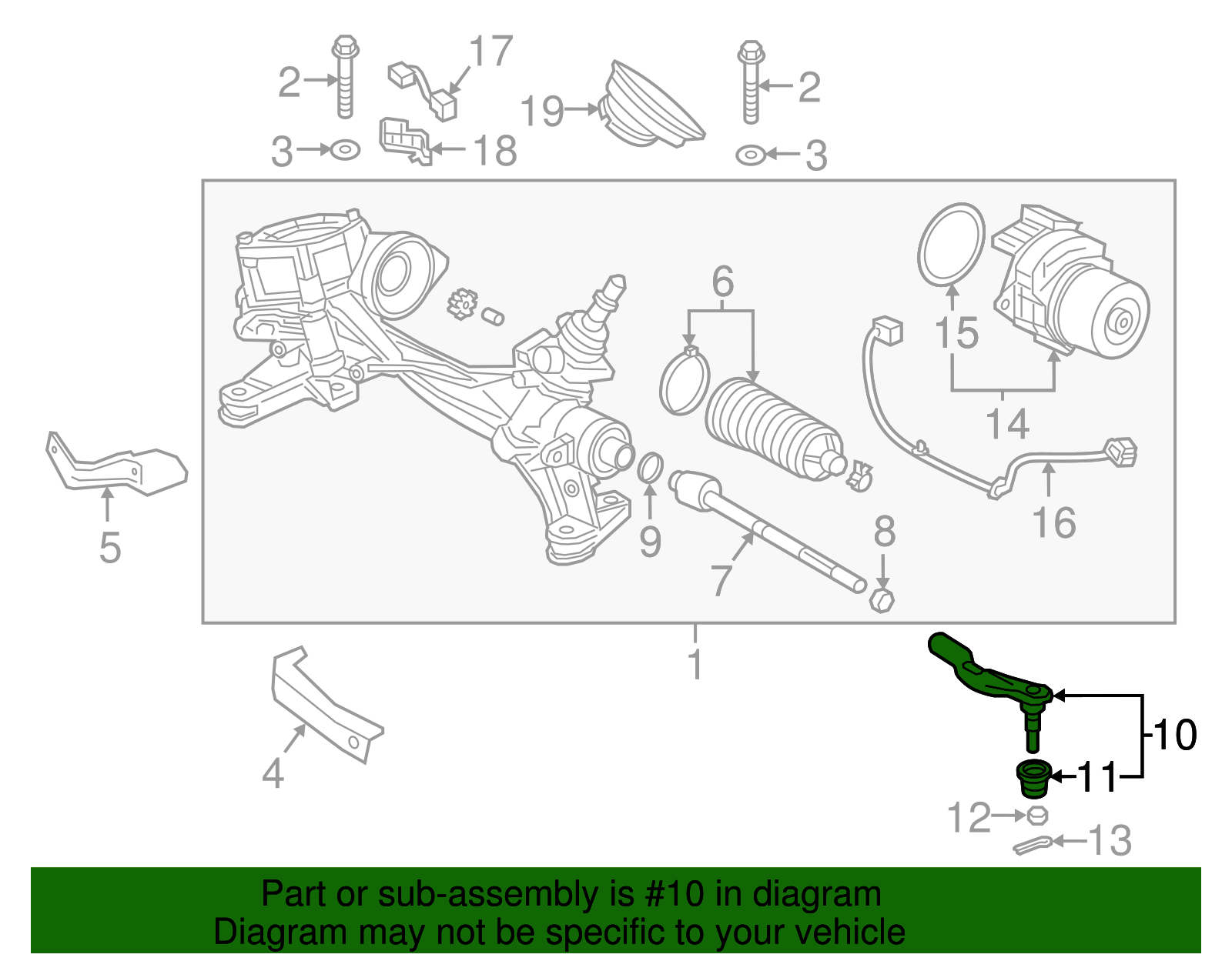 53540-TLA-A51 - 2017-2020 Honda CR-V - Outer Tie Rod | Honda Parts Guys