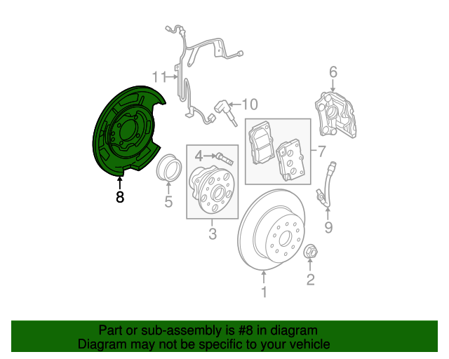 4650430241 Brake Dust Shield 20062015 Lexus MyLexusParts